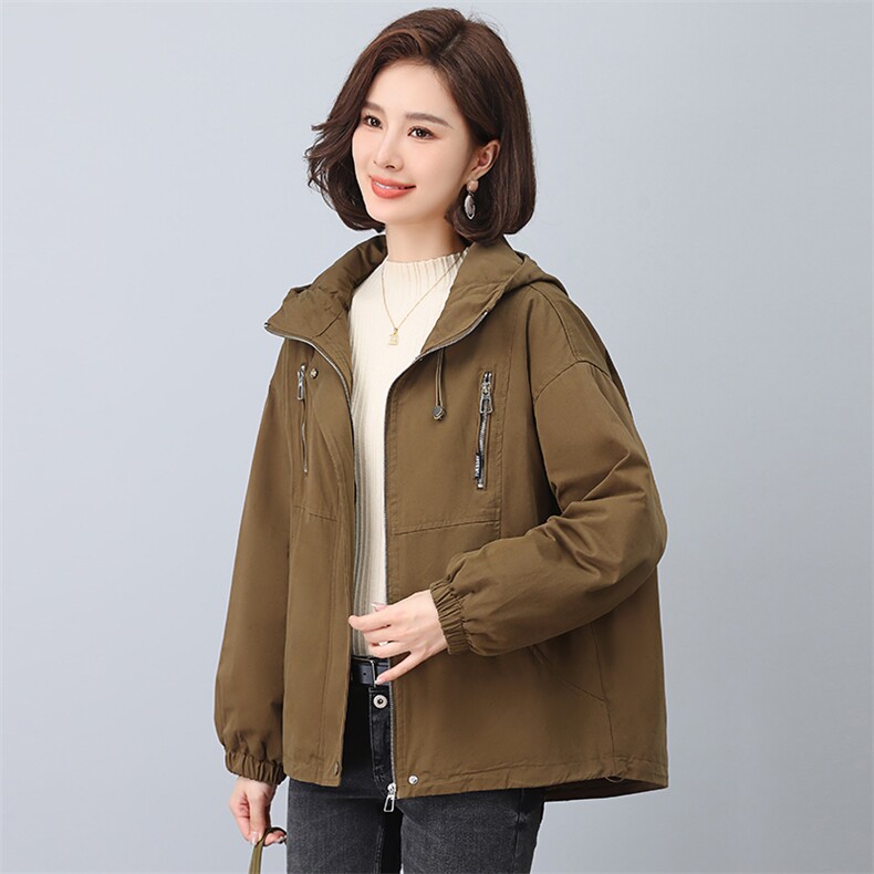 2023年冬季时尚潮流休闲加绒加厚派克服,女装派克服,独衣靓