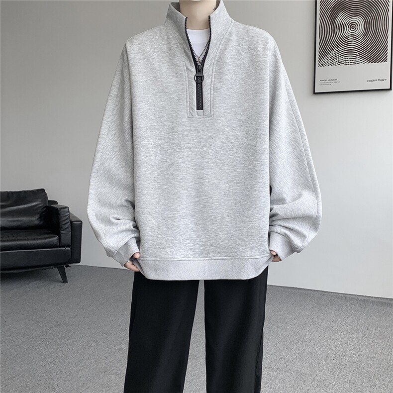 现货WY5532-P55特无差价控98M-5XL高品质解构拉链立领卫衣,男装卫衣,电商D232