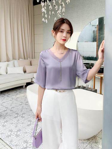 醋酸气质款小衫，女装，妙黎秀