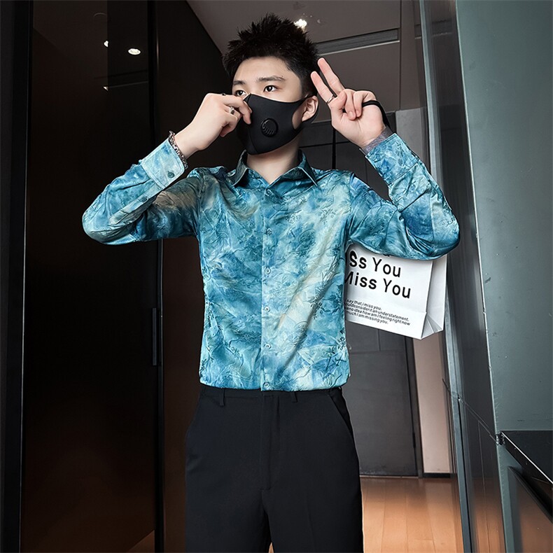 店主风英伦衬衫男印花提花社会小伙高档面料301C-CS10-特P60控89,男装衬衫,星座301C（原B323）