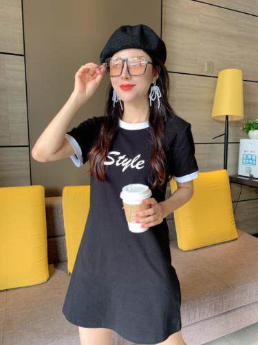 夏季新款t裙印花撞色，女装，9·9九尚逸品