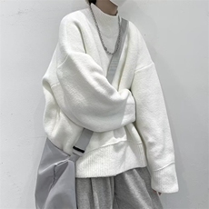 MK0918-P50纯色半高领毛衣男宽松慵懒套头线衣潮牌ins港风针织衫,男装针织衫/毛衣,电商C233,四季星座 MK0918-P50纯色半高领毛衣男宽松慵懒套头线衣潮牌ins港风针织衫,男装针织衫/毛衣,电商C233,四季星座