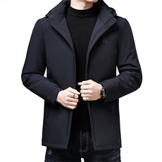冬中年男脱卸内胆羽绒服中年爸爸冬装拆卸帽外套SFT91498-P325，男装羽绒服，电商B212（原钱塘6029）