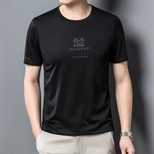男士短袖T恤2023新款圆领纯色薄款中年爸爸装半袖上衣P45，男装T恤，星座1105-3
