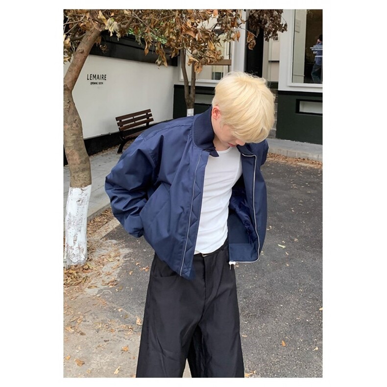 美式cleanfit短款棒球服外套男宽松飞行员羽绒棉服男女同款,男装棉衣,星座506A