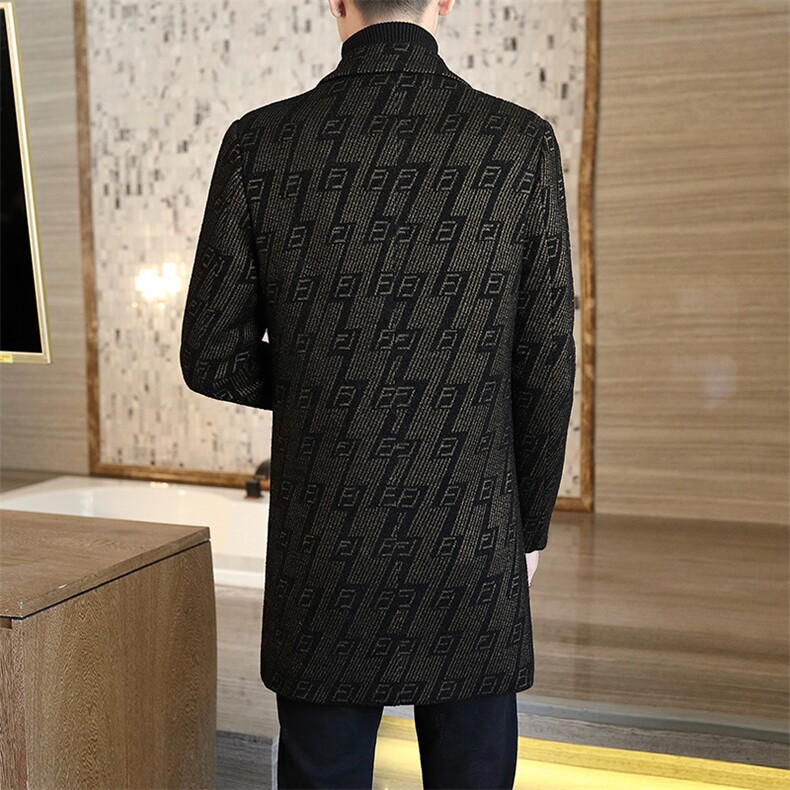 2020高品质秋冬季新款毛呢大衣长款呢子外套风衣男N38P160,男装毛呢大衣,电商B226-2（原B217-2）