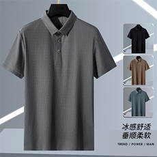 夏季新款无痕短袖Polo衫冰丝锦氨T恤HS1165-P38，男装T恤，星座1206（原A206）