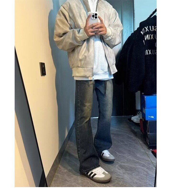 皮衣男士韩版潮流高街帅气百搭宽松2025春季ins新款外套W6733-P86,男装皮衣,星座412-1