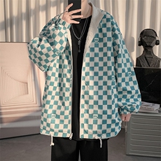 秋上新两面穿开衫时尚夹克港风男女韩版徽章棒球服外套8002-P100，男装夹克，电商A441-1