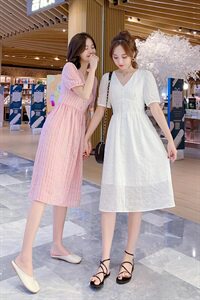 连衣裙时尚潮流舒适气质2021年夏季中长款个性优雅图片