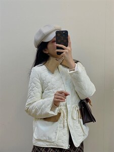 独屿 灯芯绒拼接羽绒服 90白鸭绒 现货,女装羽绒服,独屿