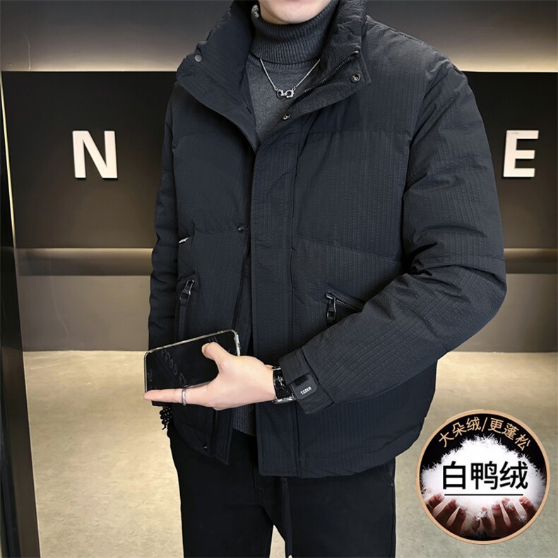 8333-P155标50%白鸭绒2025冬季男士羽绒服立领休闲加厚外套,男装羽绒服,星座507A（原星座306B-2）