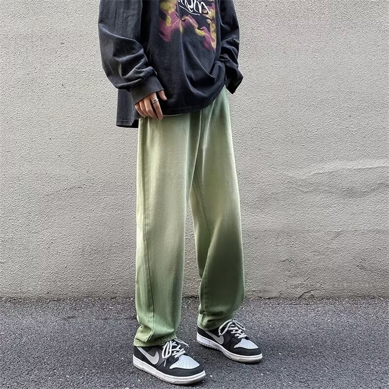 美式渐变牛仔裤男秋冬直筒宽松潮牌ins高街裤子阔腿复古NX803-P48,男装牛仔裤,星座1008