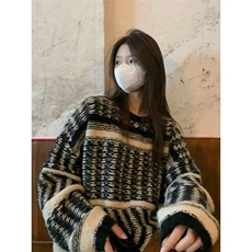 复古百搭撞色条纹毛衣男女冬套头季叠穿时髦上衣MW412，男装针织衫/毛衣，星座1116A（原606A-3）