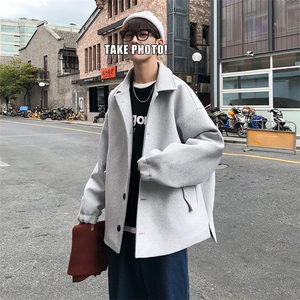 秋冬款加厚呢料短款贴袋纯色男士呢子夹克外套 A071-Y03-P115图片