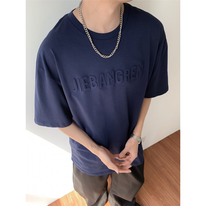 新款短袖t恤男夏季韩版潮流港风宽松休闲潮牌体恤衫T091-P38,男装休闲裤,星座308B-2