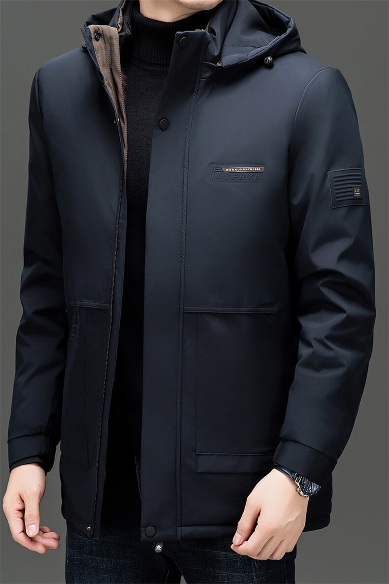 羽绒服男冬季中老年脱卸内胆羽绒外套爸爸装加绒加厚羽绒服防寒服,男装羽绒服,电商B212（原钱塘6029）