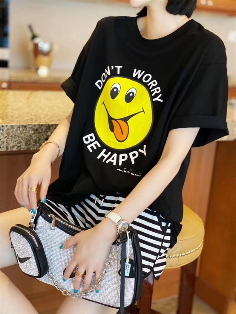 ZCL2102笑脸T,女装,L·H·X