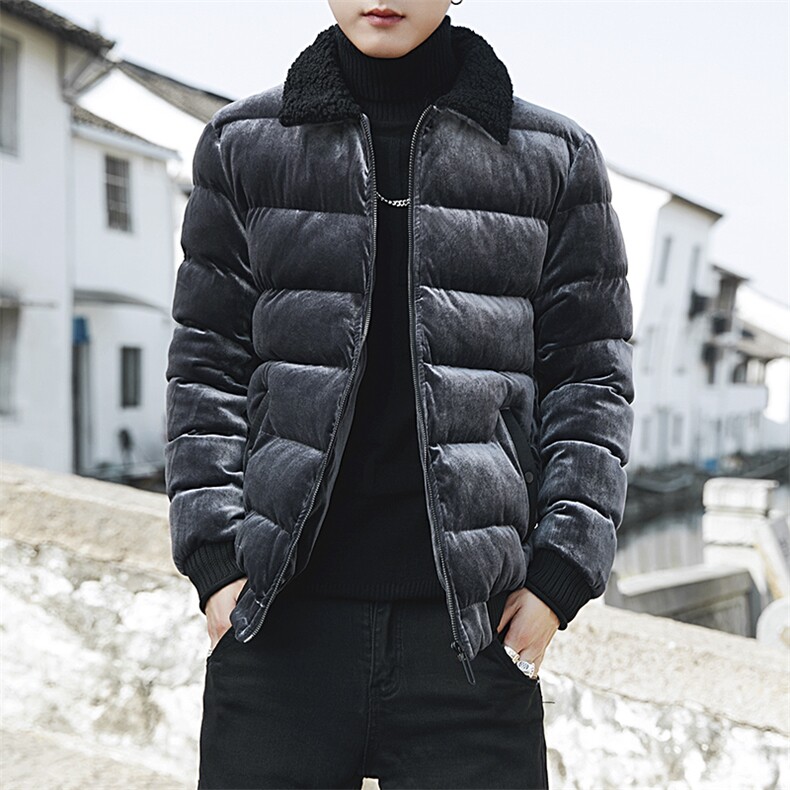 男士冬季棉衣韩版潮流短款棉服金丝绒外套棉袄DS217T,男装棉衣,电商A102