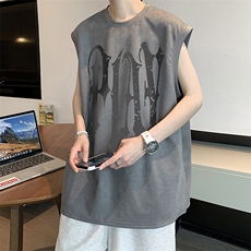 量大优可提供视频2024夏季美式麂皮绒背心D223A-BP2417-P18，男装背心/马甲，电商019-1