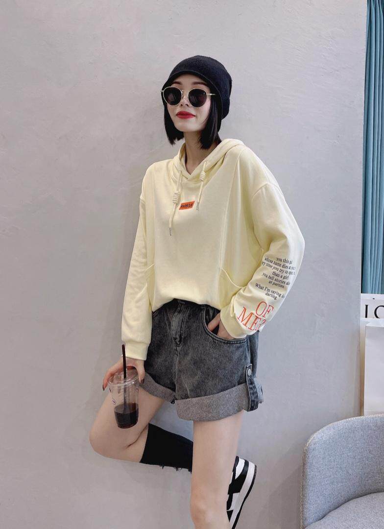 秋季戴帽长袖卫衣帽，女装卫衣/绒衫，薰衣坊