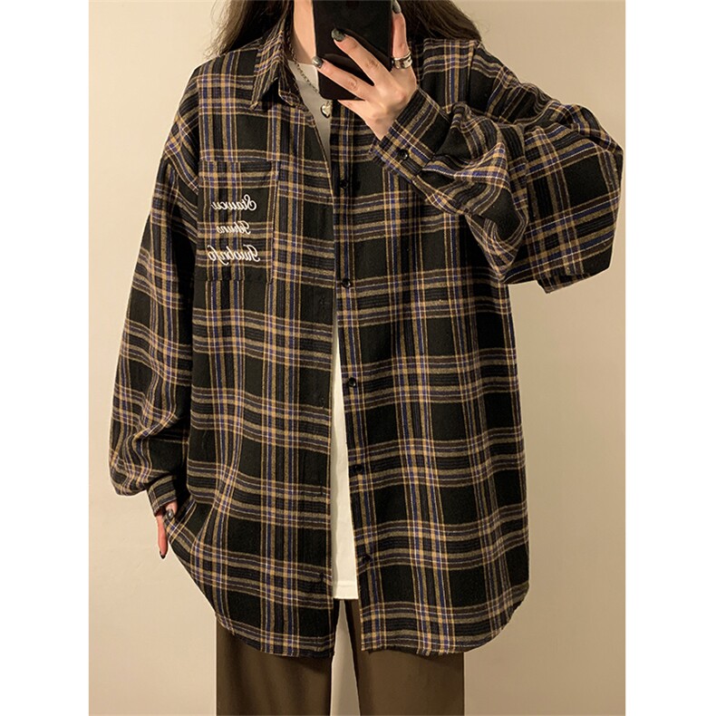 春秋季衬衫新款宽松休闲男女同款衬衣XZ102B-1-CS2512P35,男装衬衫,星座102B-1