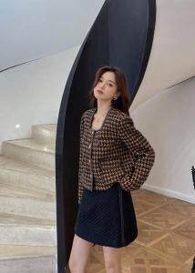 【现货】秀款！千鸟格拼皮外套，其它，欧尼蒂