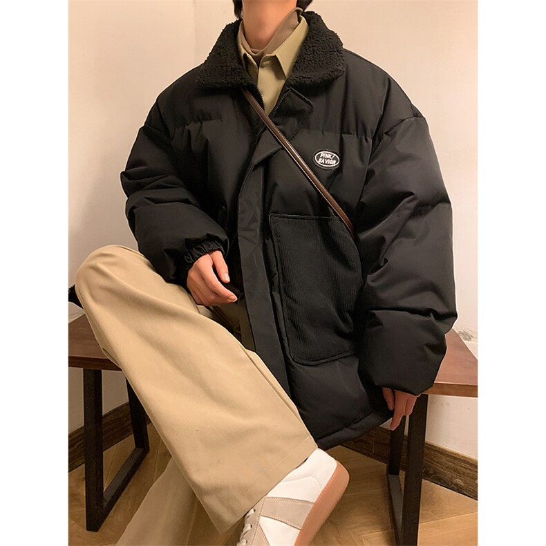 纯色棉衣外套加厚棉服大口袋港风日系棉袄1016-1W56P118K158,男装棉衣,星座1016-1（原电商B408-1）