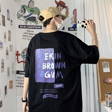 2021港风圆领青春休闲大码运动日系原宿潮流男士短袖宽松7006F25,男装T恤,星座227-7