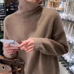秋冬季羊毛休闲百搭时尚半高翻领简约羊毛衫,冬季吃姜和什么搭配呢图片