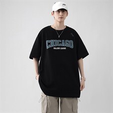 22年高品质港风纯短袖T恤珠地潮牌风美式街头风ZDY3401-P45，男装T恤，星座717