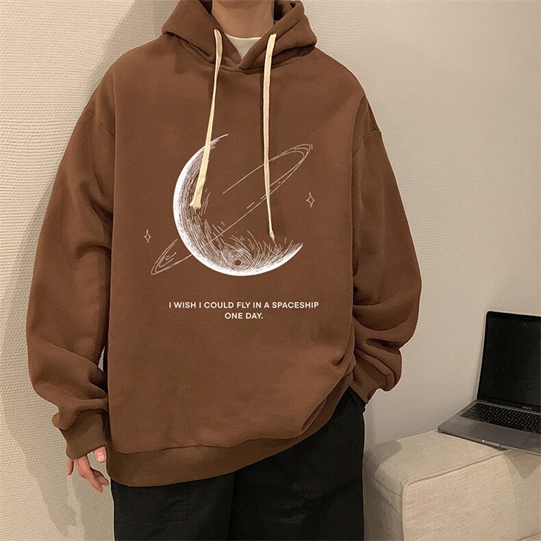 月球纯棉连帽卫衣男大码运动帽衫宽松薄WY2246-P35,男装卫衣,电商A040