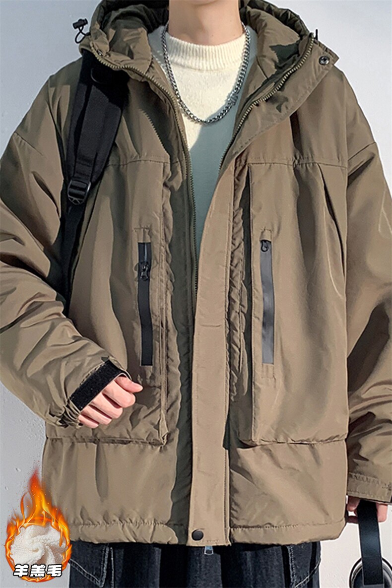2025冬季新款光影墙大码大口袋羊羔毛棉衣M-5XHM22543-P110,男装棉衣,电商A022
