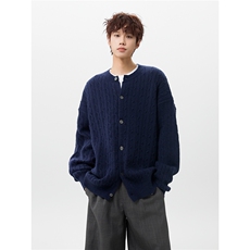 无影墙原版品质绞花圆领毛衣开衫HWH89-P68控128，男装针织衫/毛衣，星座514A（原614）