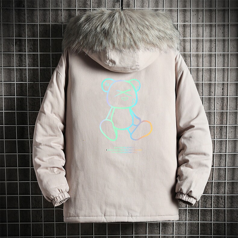 MM48139-P130冬季大毛领棉衣男士大码加厚棉袄男棉服网格挂拍,男装棉衣,电商A040A