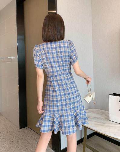 格子连衣裙，女装连衣裙，有声有色