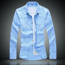 20年大码印花中国风衬衫男夏秋新款青年长袖衬衫QT5030/2152p50，男装衬衫，电商A012