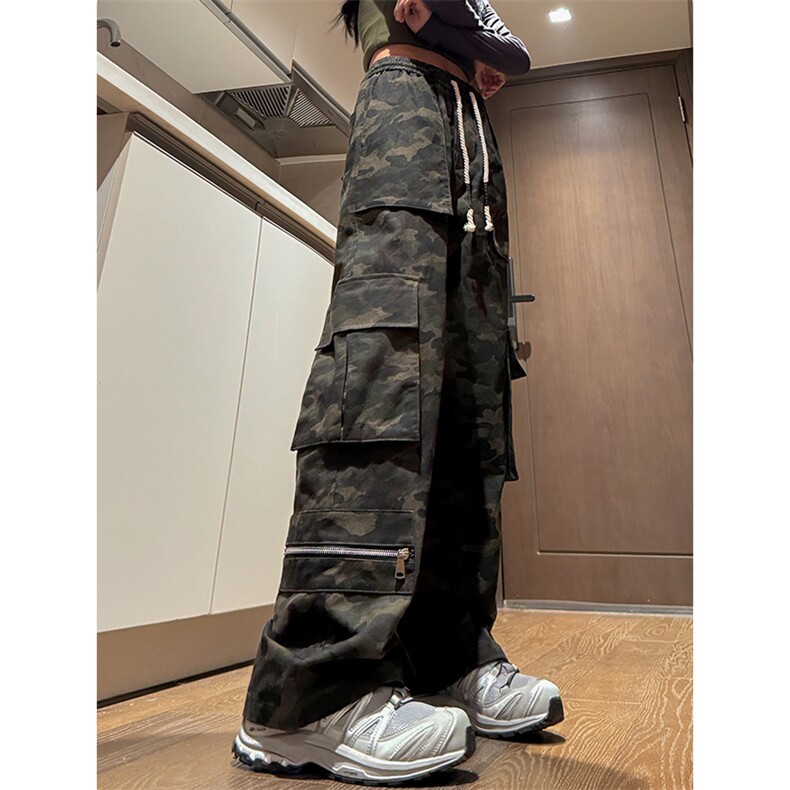 迷彩工装裤C5373-TP65控价88春季新品女宽松大口袋休闲裤,男装休闲裤,电商A102-1