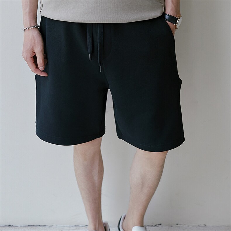 重磅短裤男夏季休闲五分裤韩版宽松运动纯棉针织5分裤子24D10-P80,男装牛仔裤,电商A355（原A415）