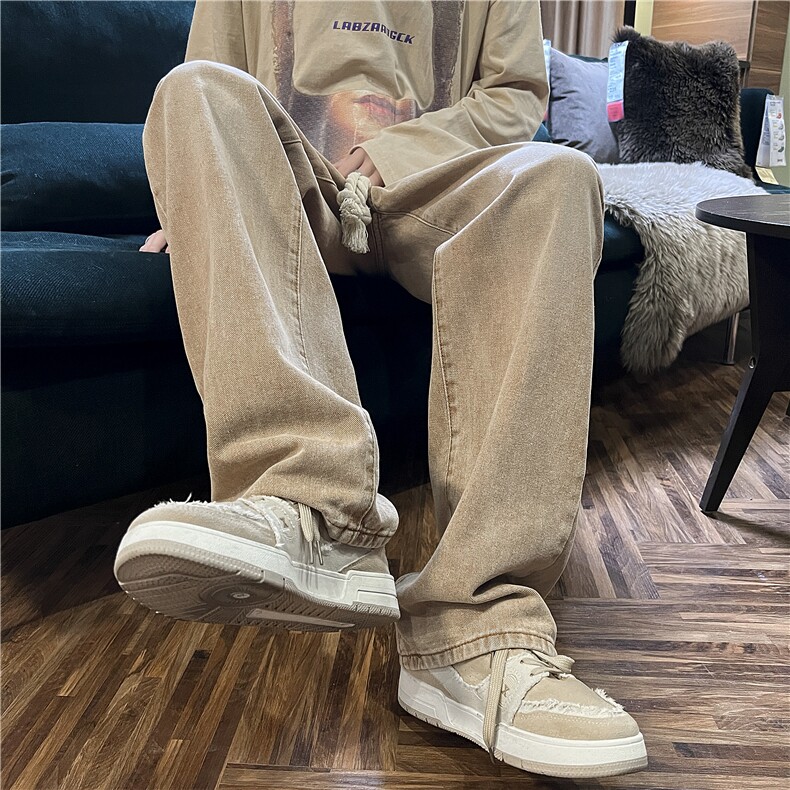 青春流行文艺潮流潮慵懒长裤牛仔裤水洗男女春秋ins气质新款-B903,男装牛仔裤,星座601-2
