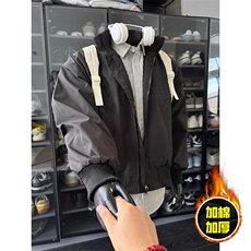 1506-1/JJM-D51/P74冬季立领飞行夹克廓形高街棒球服加棉加厚外套，男装夹克，星座1506-1