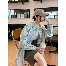 青春流行新款气质休闲长袖ins衬衫尖领潮百搭男女情侣夏季防晒衣，男装衬衫，星座506A