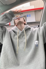 8XL连帽卫衣男大码胖子帽衫大号运动服WY2400-P35加绒款-P40，男装卫衣，电商A040