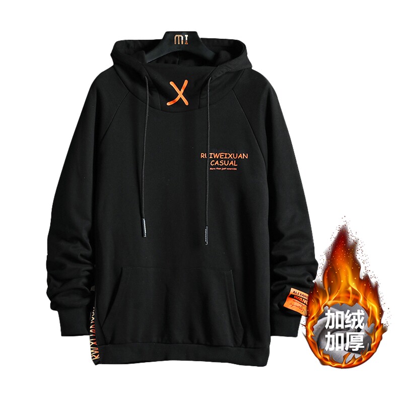 8XL-M2023冬季新款连帽高领加绒加厚卫衣男加肥加大码胖子控价98,男装卫衣,钱塘717(原712)