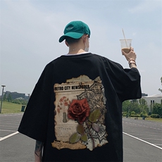 印花棉T280克直播供货220克重磅精品棉XZ301B-JB5106-P28，男装T恤，星座301B