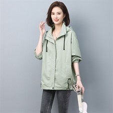 2023春季时尚简约优雅气质显瘦休闲修身百搭潮流风衣外套，女装短外套，独衣靓