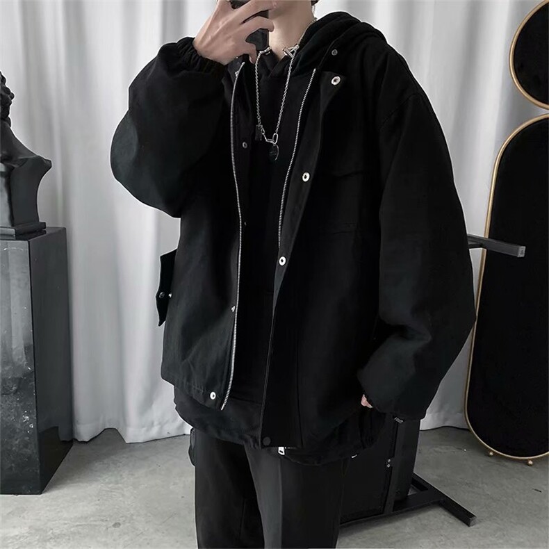 春秋机能风工装外套男韩版潮宽松衣服ins学生百搭bf夹克jk32-p65图片