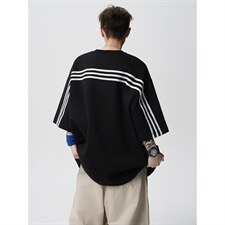 复古撞色拼接短袖美式T恤大码短袖休闲上衣XZ1016-1T350P38K69，男装T恤，星座1016-1（原电商B408-1）