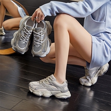 吸膜底老爹鞋女2024春季新款运动鞋女轻便跑步鞋休闲百搭厚底女鞋，女鞋休闲鞋，电商A223