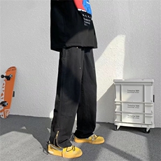 高街喇叭裤男女潮牌欧美式复古拉链vibe风N7086P45，男装牛仔裤，星座1116-2